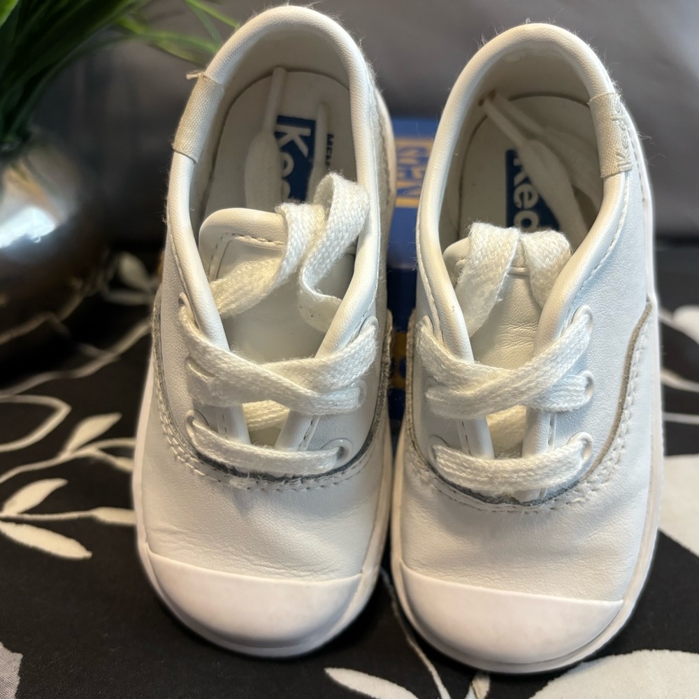 Keds Toe Cap Lace Up White Leather